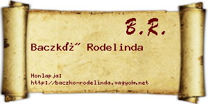 Baczkó Rodelinda névjegykártya